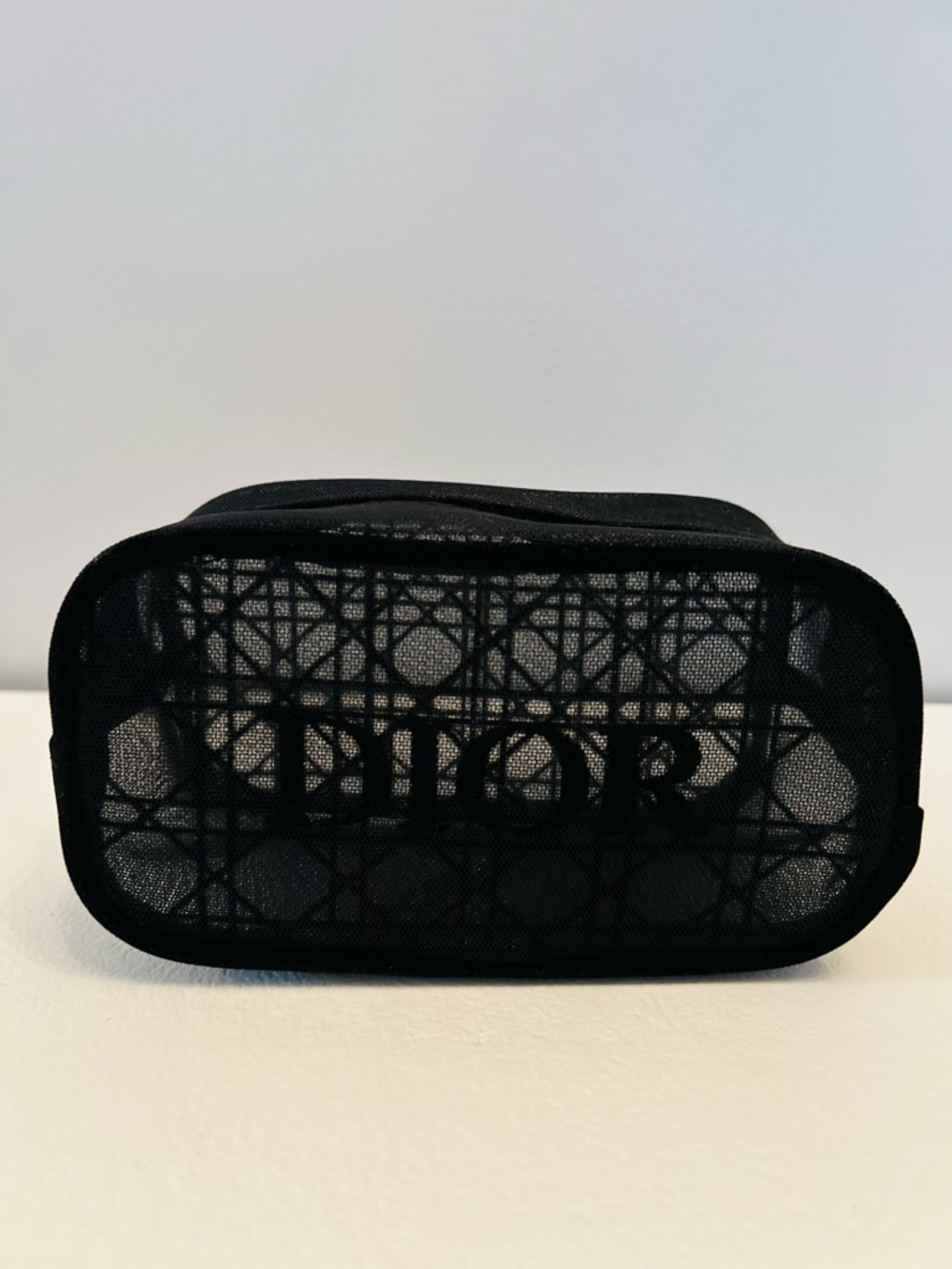 Dior Black Mesh Logo Cosmetic Case GWP